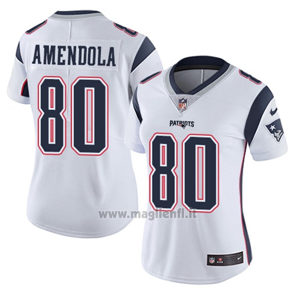 Maglia NFL Limited Donna New England Patriots 80 Amendola Bianco